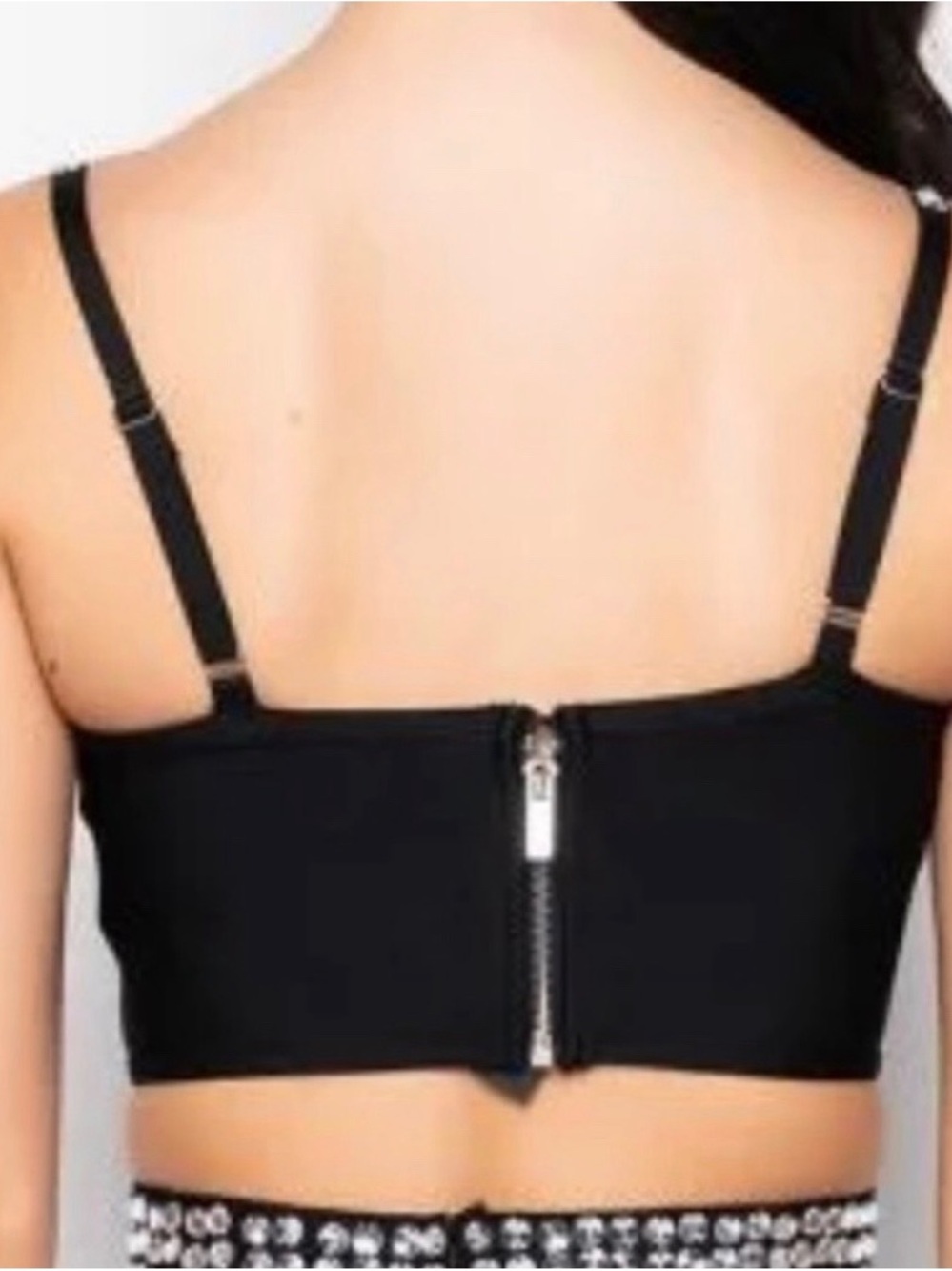 AKIRA Black Crystal-Embellished Crop Top - Picture 3 of 6